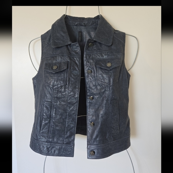 Nafnaf leather vest size 38 - Picture 1 of 11